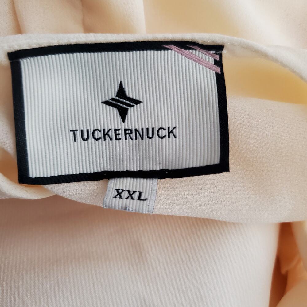 Tuckernuck Chiffon Pleated Lorraine Shift Maxi Dress Ivory Cream Size XXL New - Picture 11 of 13